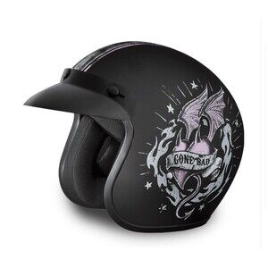 Daytona Helmets Medium 3/4 Shell Open Face Motorcycle Helmet Quick Release DOT